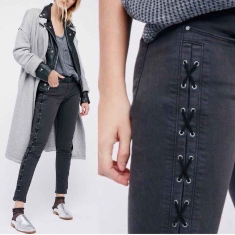 Blank NYC Skinny Lace Up Jeans